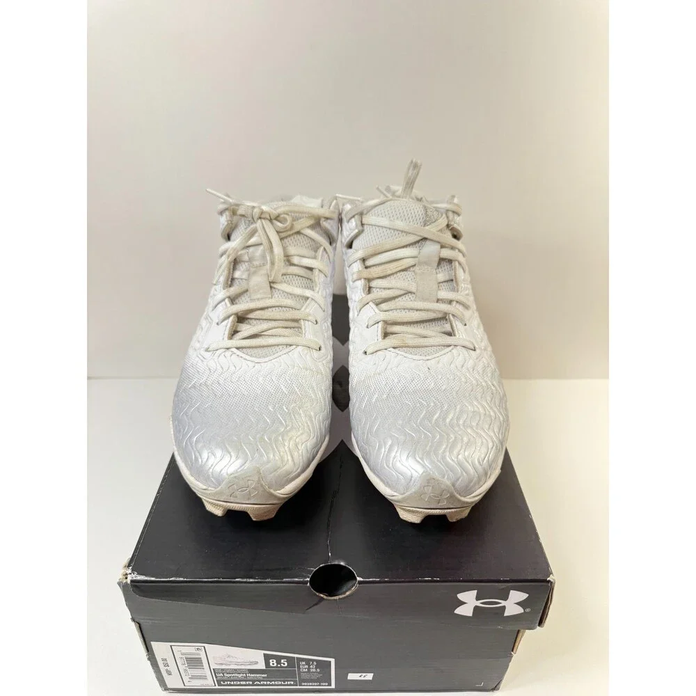Under Armour Men's Spotlight Hammer RM, 100 White, 8.5